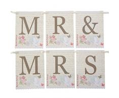 Neviti avec Amour Mrs Chaise fanions, Papier, Ivoire, 13.5Â x 10Â x 0.1Â cm