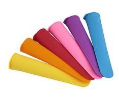 Apollo Machine Ã Glace Lot de 6, en Silicone, Multicolore, 4Â x 5Â x 21Â cm