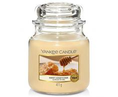 Yankee Candle bougie jarre parfumée | moyenne taille | Alvéoles de miel | jusquâà 75 heures de combustion | La Collection Garden Hideaway