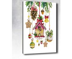 Bonamaison Peinture sur toile, multicolore, 30 x 40 cm - Conçu et fabriqué en Turquie