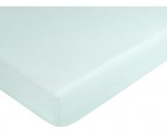 VENT DU SUD Drap Housse, Coton, Aqua, 200x180x30 cm