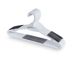 Domopak Living 8001410073716 Set 8 Cintre Plastique, Blanc, 0,8 x 42 x 21,5 cm