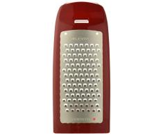 Levivo Râpe à fromage avec récipient en acier inoxydable, 7,5 x 5,5 x 16,5 cm, râpe de cuisine pour le fromage en inox, ustensile de cuisine, coupe-fromage, rouge
