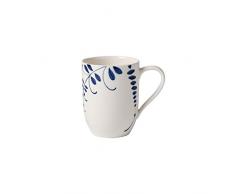 Villeroy & Boch Vieux Luxembourg Brindille Mug à café, 370 ml, Hauteur : 10,4 cm, Porcelaine Premium, Blanc/Bleu