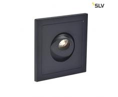 SLV Lampe murale à encastrer PHO Spot, 1 W, Power LED, 20 °, 3000 K, noir 146210