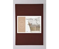 Comptoir du Linge Lot de 2 Taies doreiller Unies, Coton, Chocolat, 65 x 65 cm