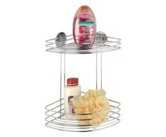 Wenko 18914100 Turbo-Loc Étagère Angle 2 Étages Chrome