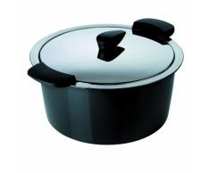 KUHN RIKON 30720 ustensile de cuisine thermique HOTPAN cocotte à servir noir 1L/14cm, cuisson à la vapeur, maintien au chaud, économie dénergie