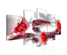 Tableau decoration murale Tulipes de fleurs 200 x 100 cm - XXL Impression sur Toile Salon Appartment 5 Parties - prÃªt Ã accrocher - 206351b