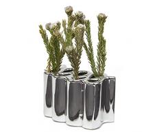 Chive Ciboulette Vase Wave, Argent