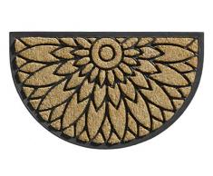 Hamat Paillasson Bombay avec Motif de Fleur pour lIntÃ©rieur ou lExtÃ©rieur en Coco et Caoutchouc, 45X75 Cm