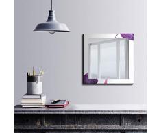 Bonamaison Décoration Murale Impression sur Miroir Encadré sur Toile, Dimensions: 50 x 50 Cm - Conçu et fabriqué en Turquie