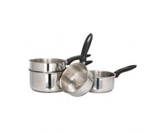 Sitram Série de 4 casseroles 14/16/18/20 cm - acier inoxydable - poignée thermorésistante - tous feux dont induction - 710482