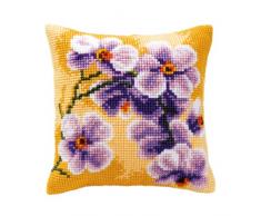 Kit coussin au point de croix Orchidée