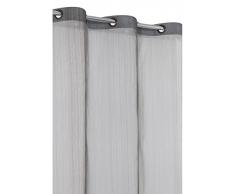 Rideaudiscount Voilage a 6 Oeillets 140x240 Fin Tissu Gris