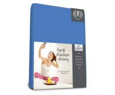 Bed-Fashion Drap-Housse, Coton, Bleu Moyen, lit Simple, 80Â x 200Â cm