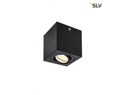 SLV Plafonnier LED, Aluminium, Noir, Kubistisch