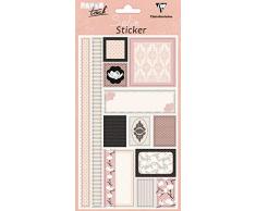 Clairefontaine Papier Touch Magnolia satiné Stickers, Multicolore, Plaque de 1