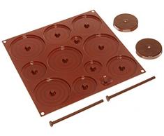 Silikomart 22.152.77.0065 C3D02 Moule pour Chocolat Forme Sapin Thème Pâques Silicone Marron