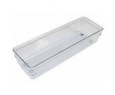 InterDesign Linus boite stockage pour tiroir, petit bac plastique pour couverts et autres accessoires, transparent