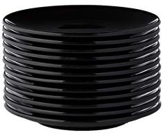 Garcia de pou Assiette 16,5 Cm Noir Melanine - 12 unitÃ©s