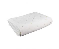 THE HOME DECO FACTORY Plaid, Polyester, Blanc, Taille Unique