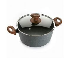 Versa Casserole haute avec couvercle 24 cm Bowl Camping et Randonnée Unisexe Adulte, Composé
