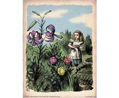 onthewall Alice au Pays des Merveilles Flower Garden Vintage Art Print Poster 40Â x 30Â cm (PDP 076)