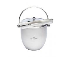 Kitchen Craft Barcraft Seau à glaçons avec Couvercle et Pinces dans Un Emballage Cadeau Acier Inoxydable