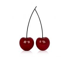 World Art Petit Cerises Doubles Statue Sculpture, RÃ©sine, Multicolore, 29 x 11 x 43 cm