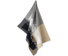 Kela 11730 Tabea Torchon de cuisine Coton Gris/Taupe 50 x 70 x 1 cm