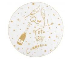 Santex 3574 Set de Table Rond Fête Tissu Or