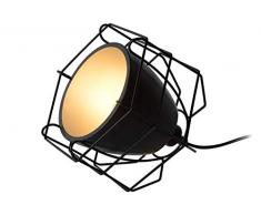 Lucide 05521/01/30 Lampe de table, Métal, E14, 40 W, Noir, Argenté