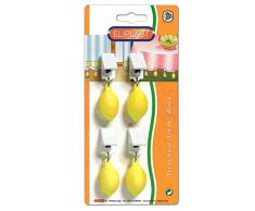 Home 298/4Â Lot de 4Â Poids pour nappes et Rideaux, Plastique, Multicolore, 4Â x 3Â x 5Â cm