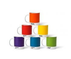 Pantone BecherSet1 Lot de 6 tasses Ã cafÃ© en porcelaine avec anse Passe au lave-vaisselle Couleurs classiques 375 ml