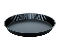 IBILI 824328 Moule Ã Tarte DentelÃ© Moka, TÃ´le dacier, Noir, 32,5 x 32,5 x 7,5 cm