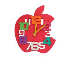 GMMH 3Â Design d 35Â cm Horloge Murale Moderne Motif Pomme 1104Â Rouge