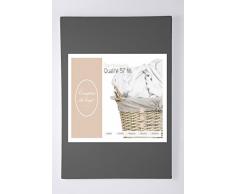 Comptoir du Linge DH30141940 Drap Housse Uni Coton Gris Anthracite 190 x 140 cm