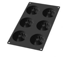 Lékué Moule Mini Savarin 6 Cavités Noir Gourmet