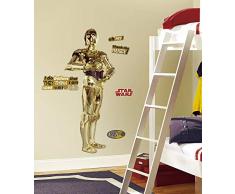 RoomMates 539103 Star Wars C3PO Autocollant Géant Repositionnable Or 0,01 x 60 x 146 cm