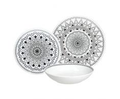 Tognana ME070185581 Service de table 18 pièces Tribal Chic en porcelaine