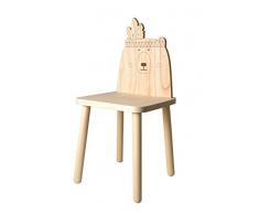 Artemio Chaise Totem Ours, Naturel, 29 x 29 x 57,5 cm