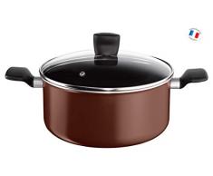 Extra Brownie Faitout 24 cm/4,7L + Couvercle En Verre Gaz