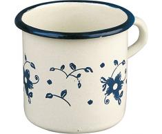 IBILI 918508 Gobelet, Acier, Blanc/Bleu, 10 x 10 x 12 cm