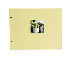 Goldbuch Bella Vista Album Photo à vis, Lin, Vert Tilleul, 39 x 31 cm