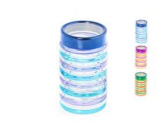 Home 8590800 Lot de 6 bocaux ronds en verre Couleurs assorties Cc1000