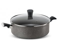 Lagostina 12160031826 Sauteuse anti-adhÃ©sive 2 anses avec couvercle en verre Lavinia 26 cm