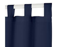 Today 257206 Rideau à  pattes Polyester Ciel dorage/Bleu Marine 140 x 260 cm