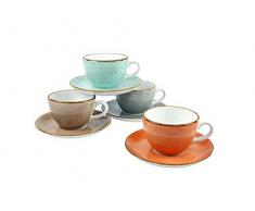 Creatable 17725 Table SÃ©rie Tasses Ã cafÃ©, Set de 8, Porcelaine, Multicolore, 22,5 x 16 x 22,5 cm