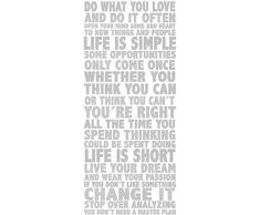 Livingwalls Panneau mural autocollant Pop Up Panel grisaille métallisé blanc 2,50 m x 0,35 m 942592